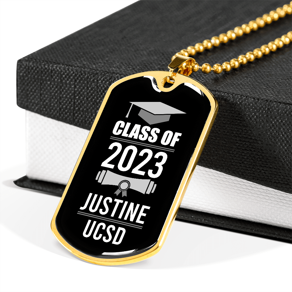 Personalized Year Graduation Class Of Dog Tag Pendant Necklace - Graduation Gifts Personalized Year Graduation Class Of Dog Tag Pendant Necklace - Graduation Gifts