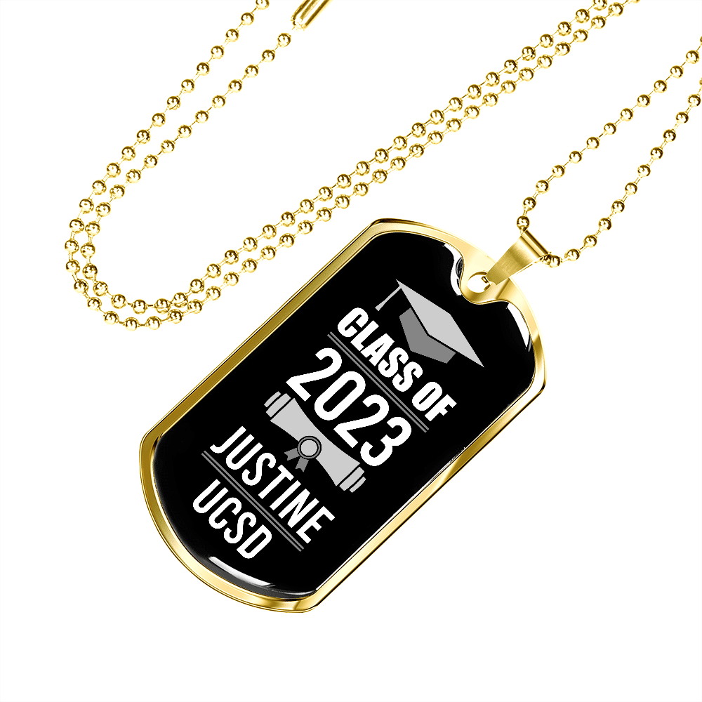 Personalized Year Graduation Class Of Dog Tag Pendant Necklace - Graduation Gifts Personalized Year Graduation Class Of Dog Tag Pendant Necklace - Graduation Gifts