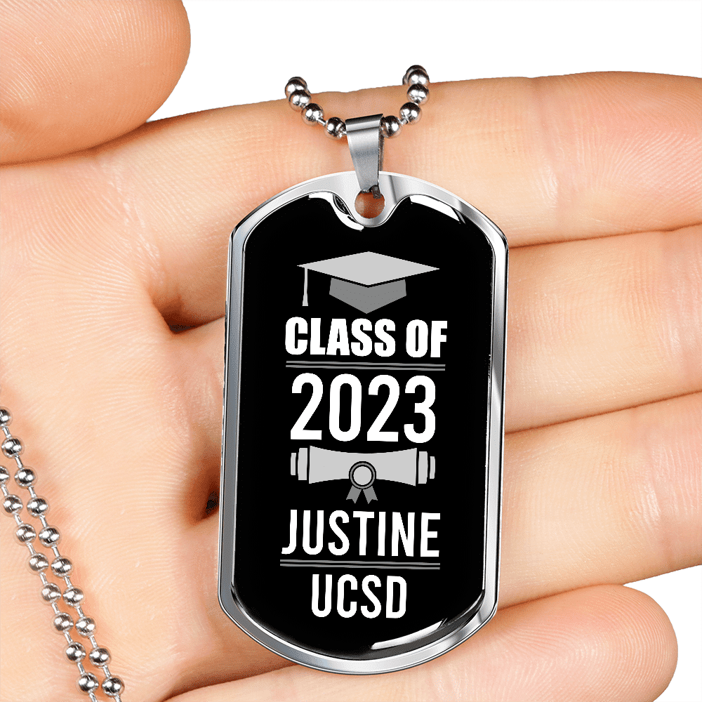 Personalized Year Graduation Class Of Dog Tag Pendant Necklace - Graduation Gifts Personalized Year Graduation Class Of Dog Tag Pendant Necklace - Graduation Gifts