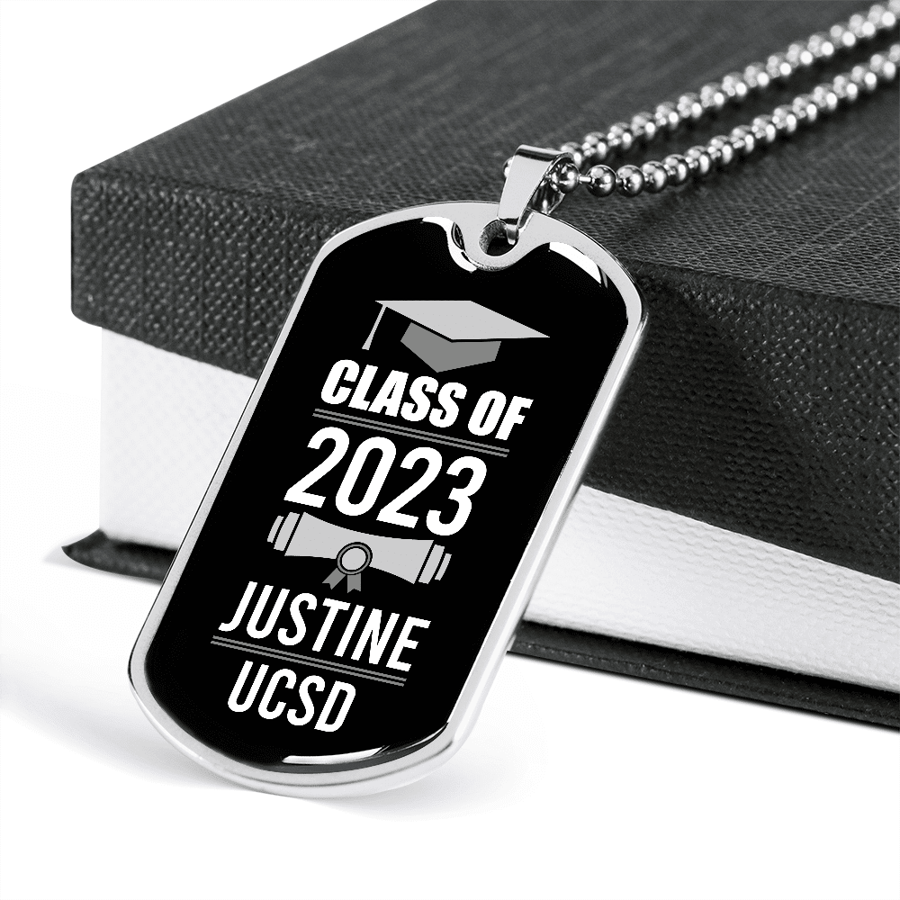 Personalized Year Graduation Class Of Dog Tag Pendant Necklace - Graduation Gifts Personalized Year Graduation Class Of Dog Tag Pendant Necklace - Graduation Gifts