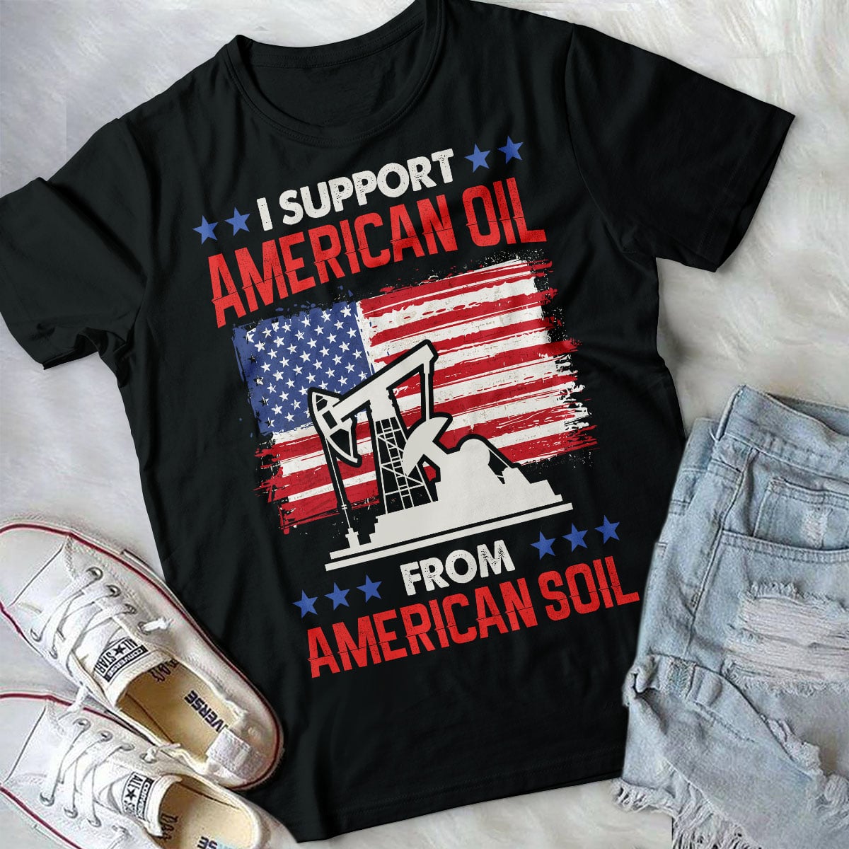 1VT. I Support American Oil shirt mk2
