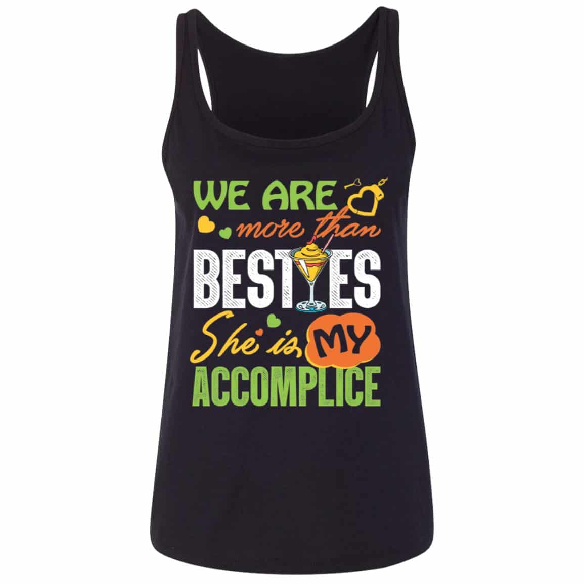 friends (1) 3, Black, Ladies Tank Top