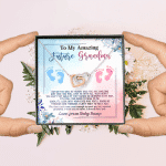 Baby Bump To My Amazing Future Grandma I Am On The Way Interlocking Hearts Pendant Necklace