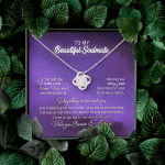 To My Soulmate I Love You Forever and Always Love Knot Necklace