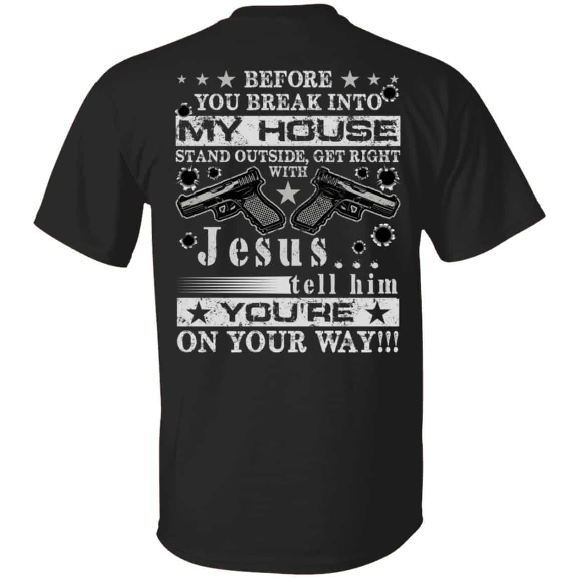 gun 1, Black, Unisex T-Shirt