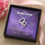 To My Beautiful Soulmate Meeting You Was Fate Love You Forever and Always Double Hearts Necklace - Birthday Gift