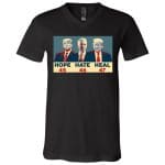 3Th. Hope hate heal(6), Black, V-Neck T-Shirt