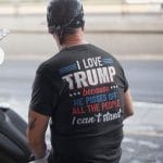 2VT. I Love Trump Because Back shirt mk2