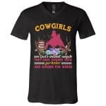 cow 1, Black, V-Neck T-Shirt