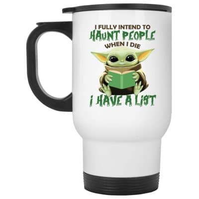 14 oz. White Travel Mug