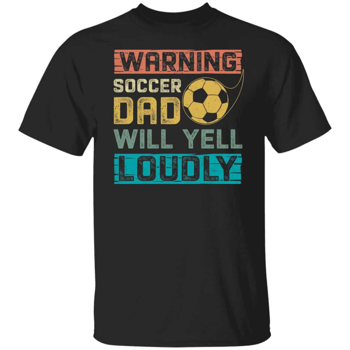 3Th. Warning Soccer Dad, Black, Unisex T-Shirt