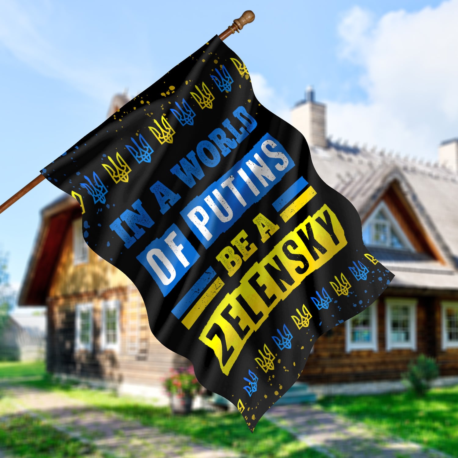 30x40 House Flag Mockup 5