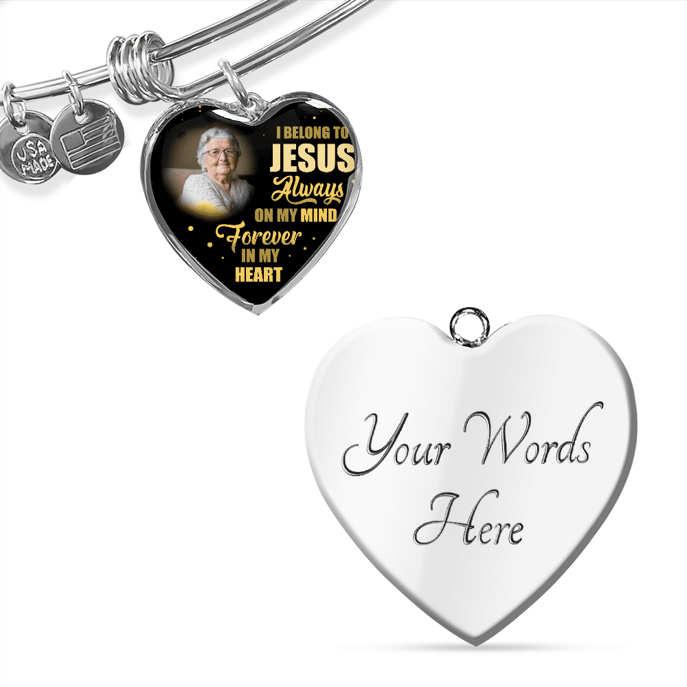 I Belong To Jesus Always On My Minds Forever In My Heart Heart Necklace - Bangle - Birthday Gift Jewelry I Belong To Jesus Always On My Minds Forever In My Heart Heart Necklace - Bangle - Birthday Gift Jewelry