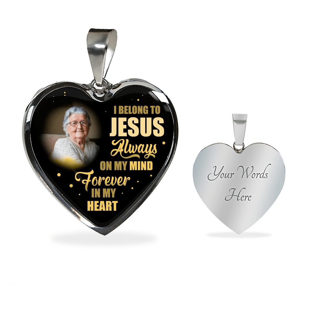 I Belong To Jesus Always On My Minds Forever In My Heart Heart Necklace - Bangle - Birthday Gift Jewelry I Belong To Jesus Always On My Minds Forever In My Heart Heart Necklace - Bangle - Birthday Gift Jewelry