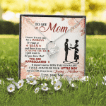 Son To My Mom I Know It's Not Easy For A Woman To Raise A Man Mother's Day Forever Love Heart Necklace Gifts