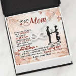 Son To My Mom I Know It's Not Easy For A Woman To Raise A Man Mother's Day Infinity Heart Necklace Gifts