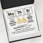 Mother Periodic Table Of Elements Funny Mom Mother's Day Infinity Love Heart Pendant Necklace Mother Periodic Table Of Elements Funny Mom Mother's Day Infinity Love Heart Pendant Necklace