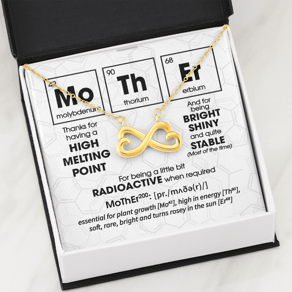 Mother Periodic Table Of Elements Funny Mom Mother's Day Infinity Love Heart Pendant Necklace Mother Periodic Table Of Elements Funny Mom Mother's Day Infinity Love Heart Pendant Necklace