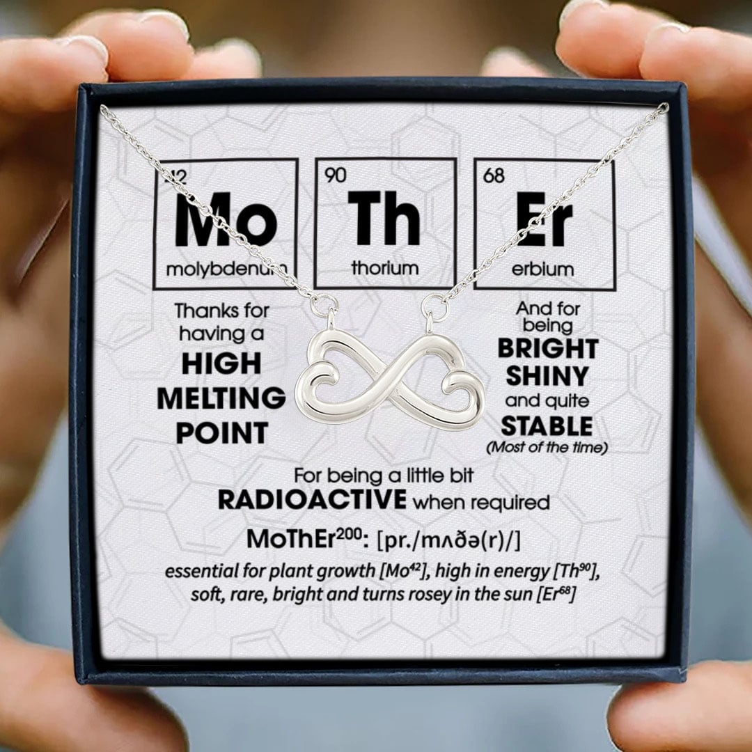 7 HG UU TIEN. Mother Periodic (5) Infinity Heart Necklace (Silver) 3