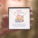 Enjoy the Next Chapter May You Be Proud of the Work You Have Done Scripted Love Necklace - Graduation Gift