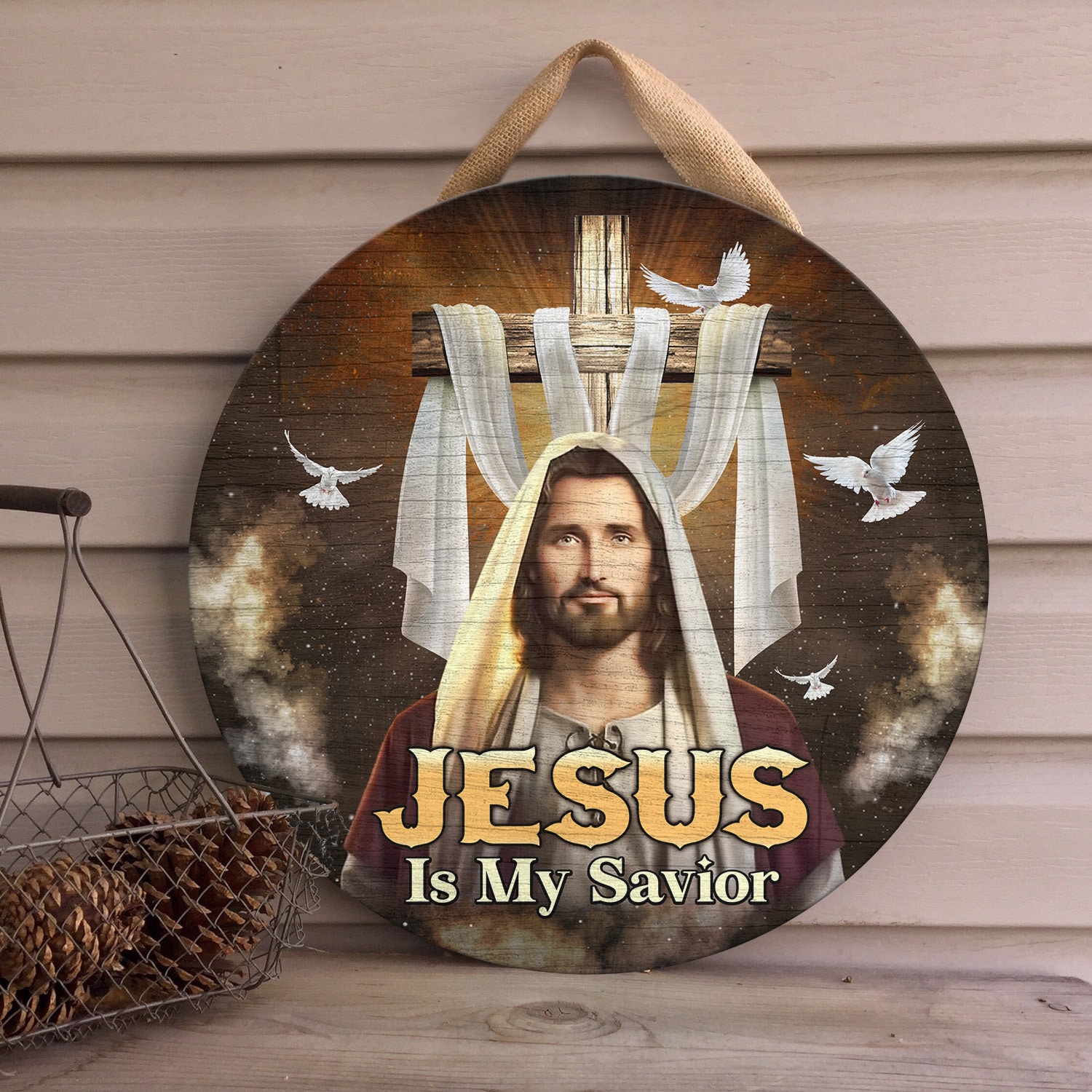 1. Jesus Is My Savior Door Sign (3) Door Sign Mockup 4