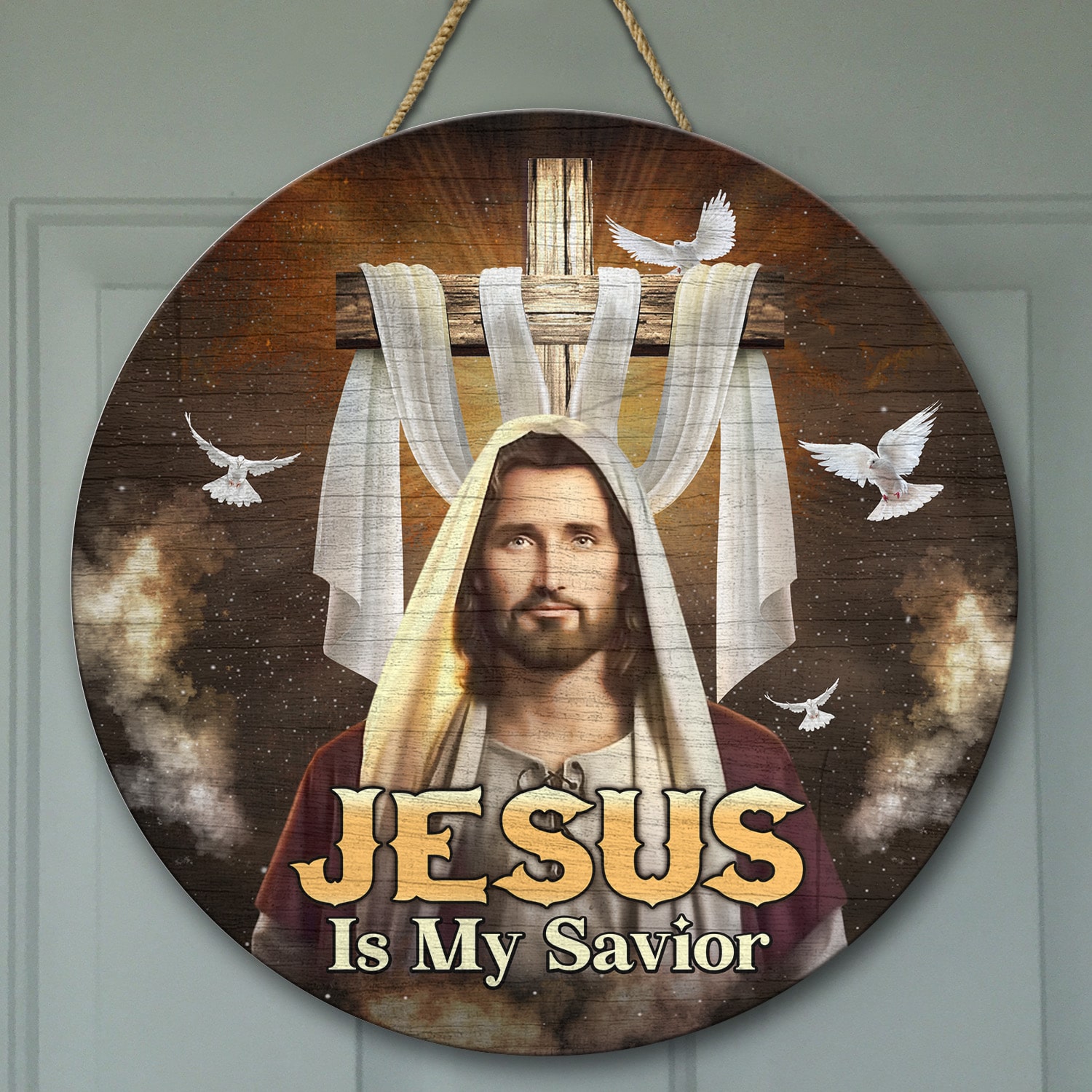 1. Jesus Is My Savior Door Sign (3) Door Sign Mockup 9