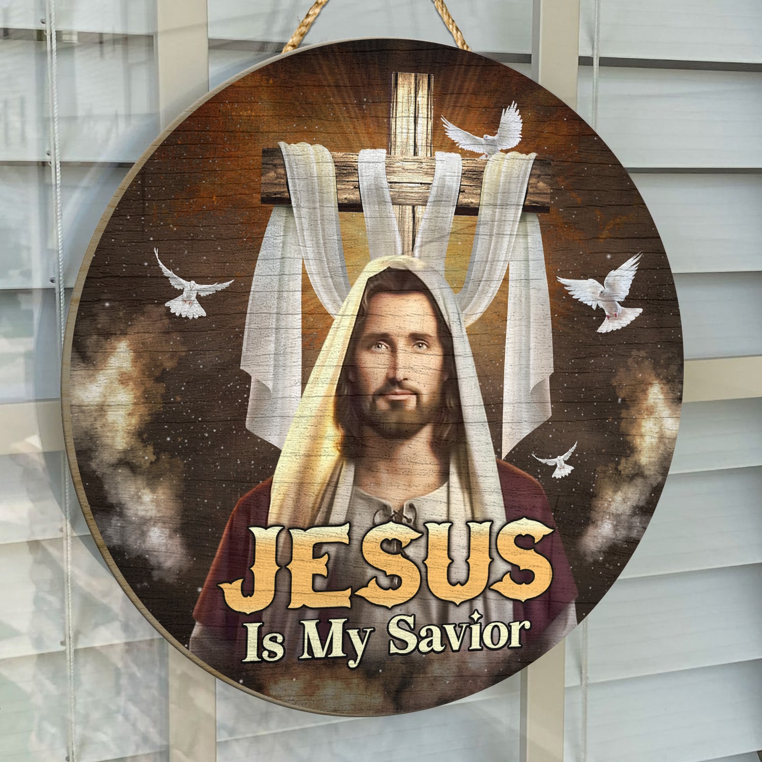 1. Jesus Is My Savior Door Sign (3) Door Sign Mockup 14