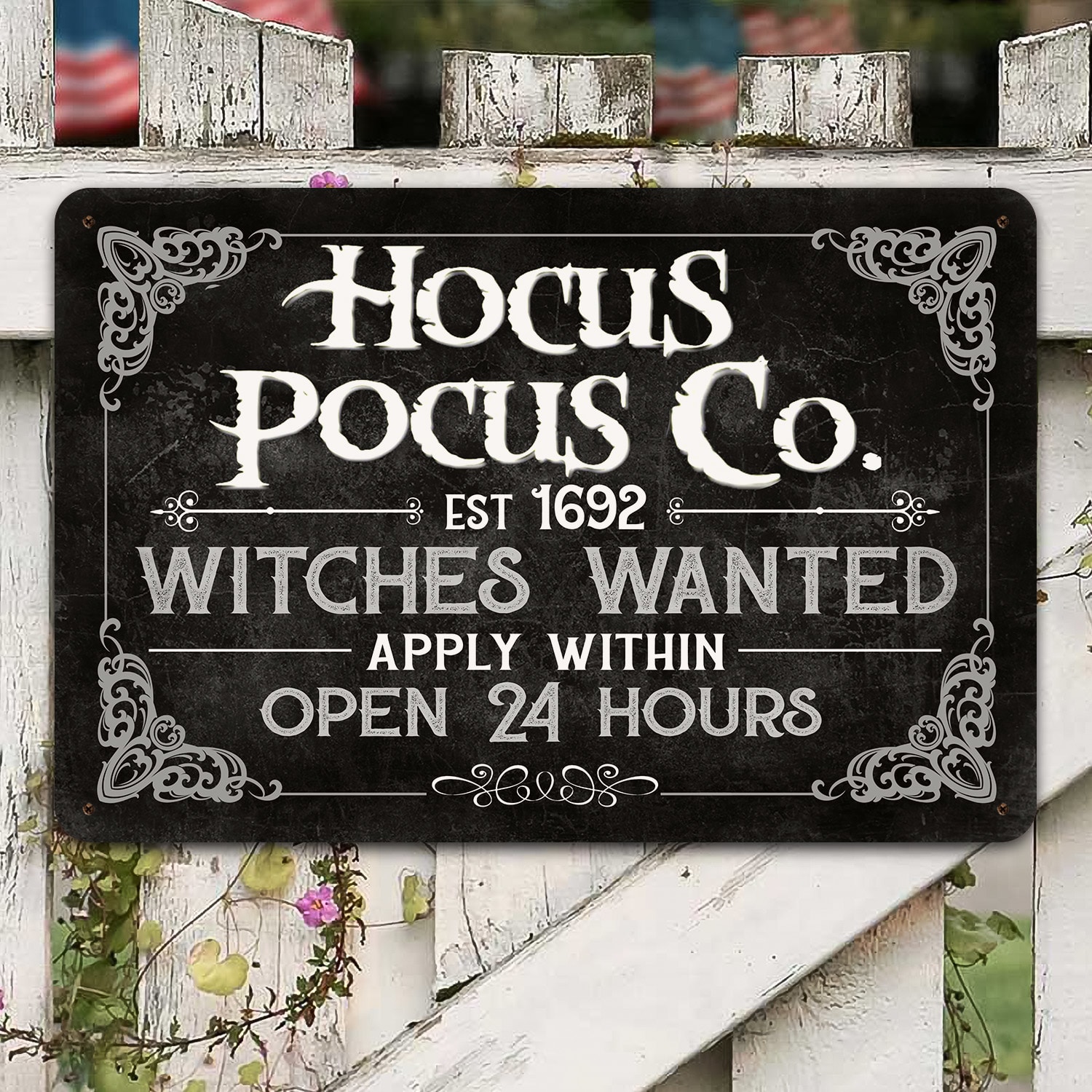 2. Hocus Pocus Co (4) Metal Sign Mockup 8