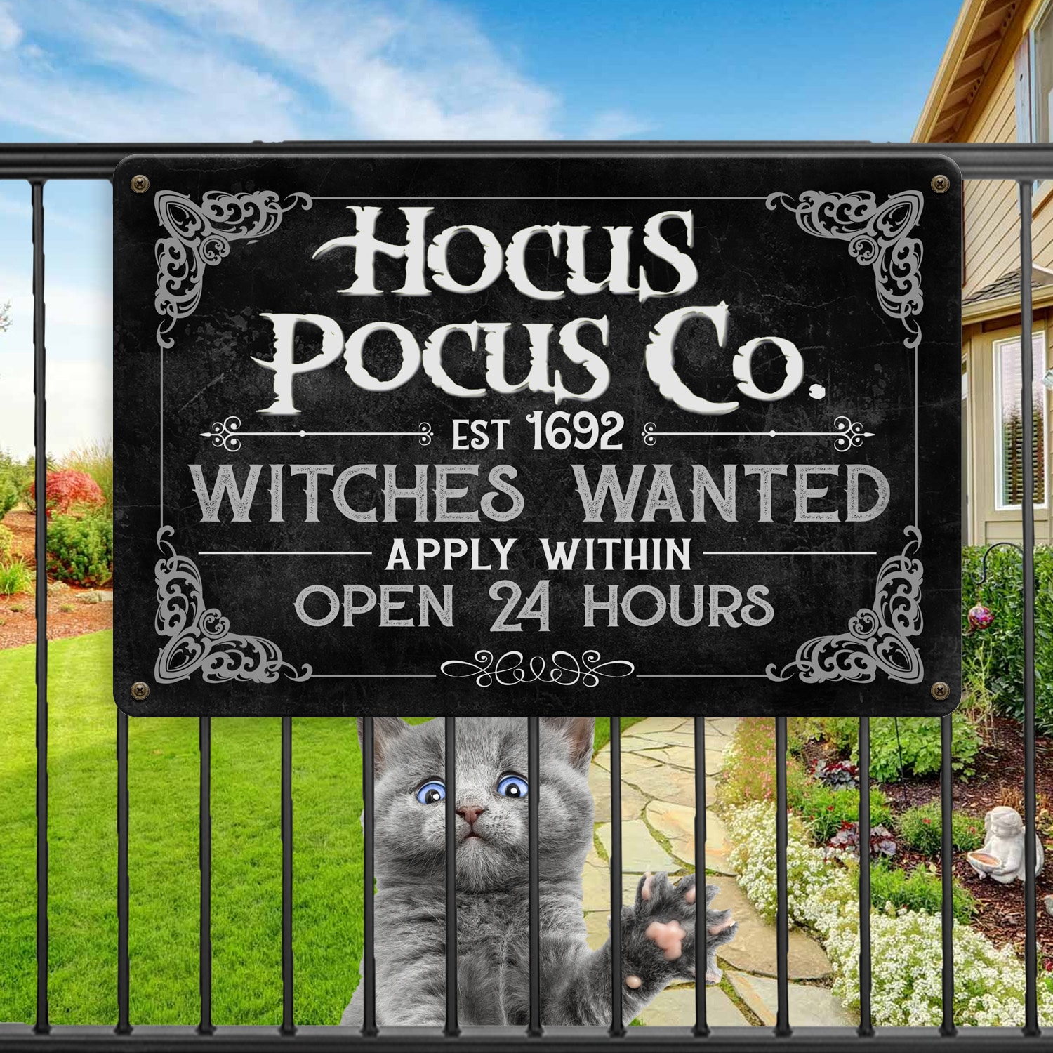 2. Hocus Pocus Co (4) Metal Sign Mockup 11