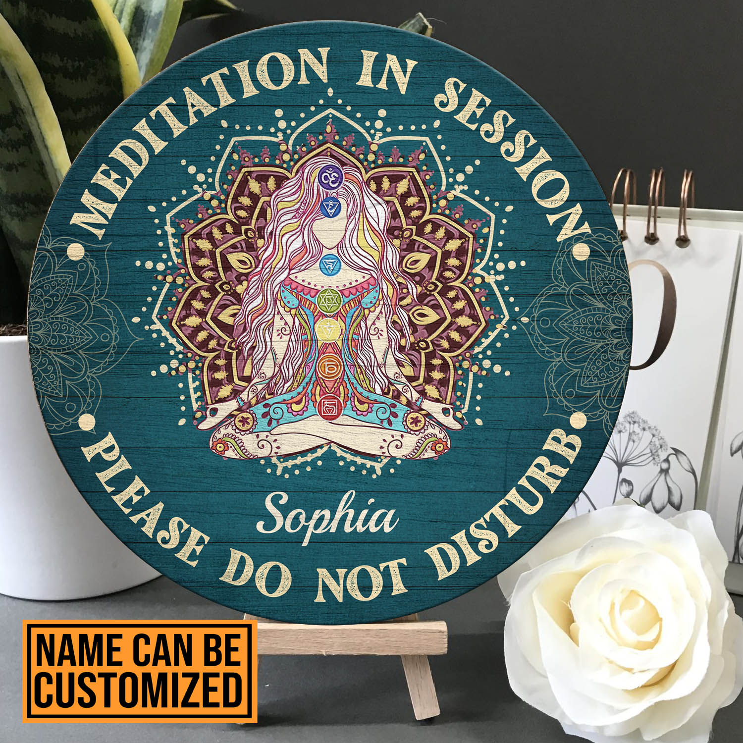 1VT. Meditation In Session door sign mk3