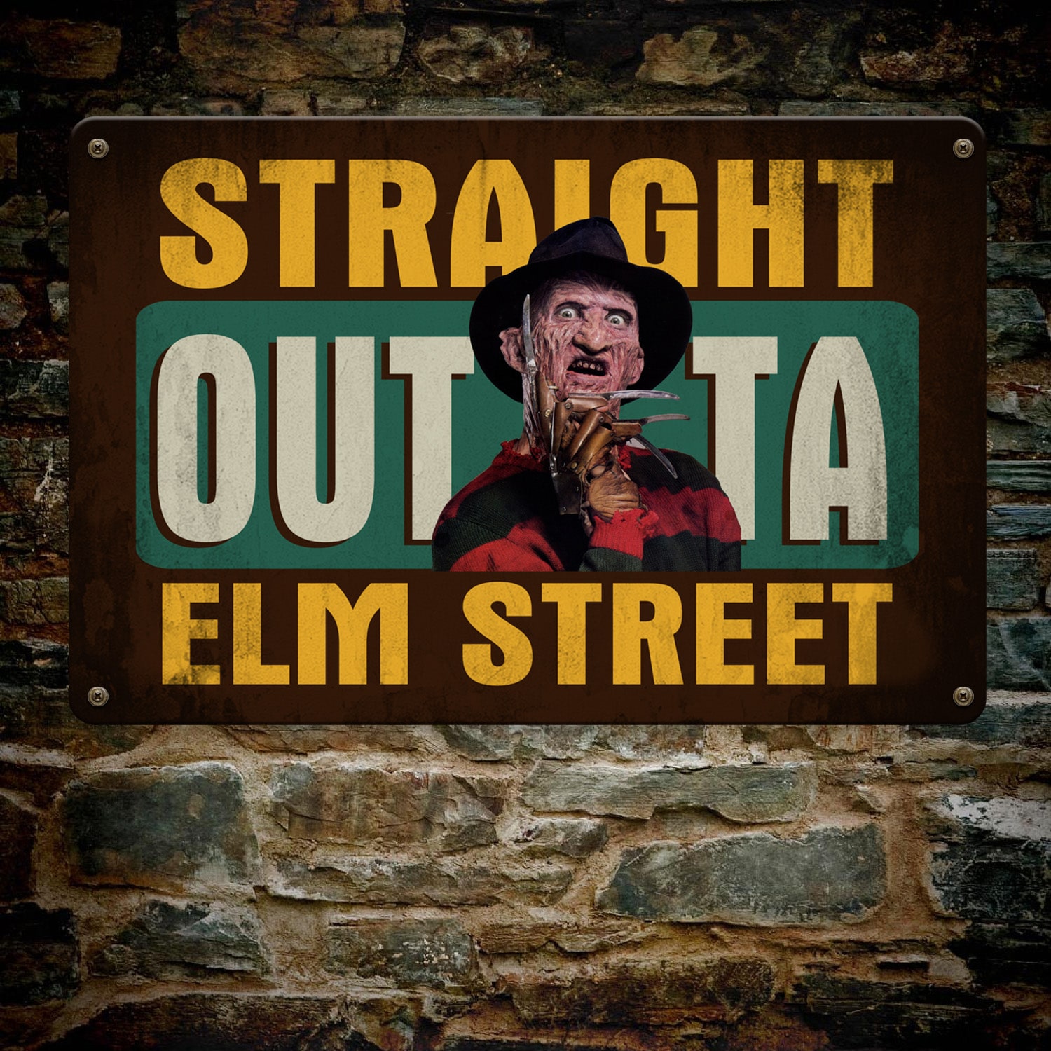 9. ELM Street (6) Metal Sign Mockup 7