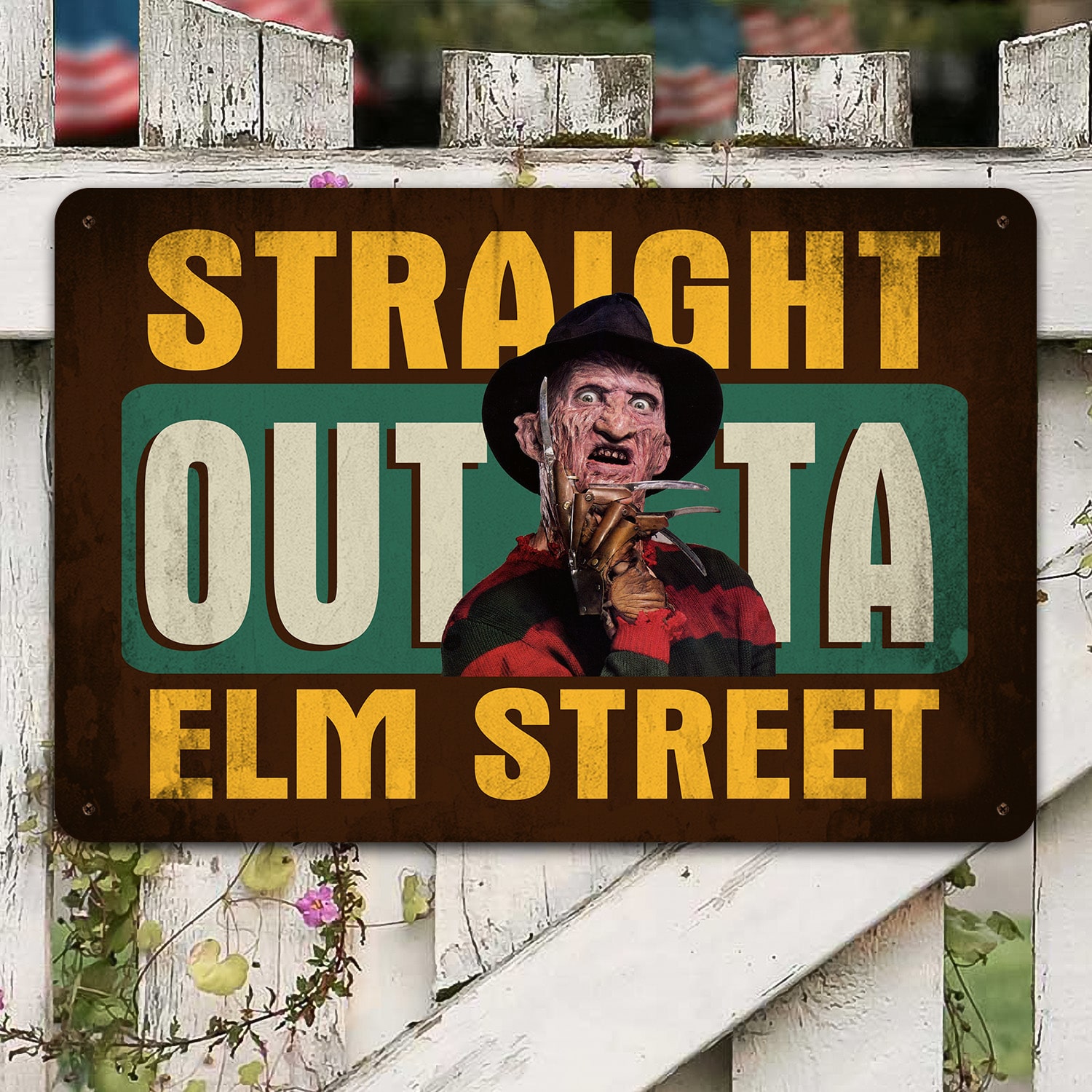 9. ELM Street (6) Metal Sign Mockup 8