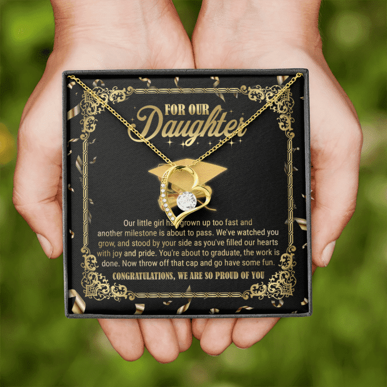 For Our Daughter Our Little Girl Has Grown Up Too Fast And Another Milestone Forever Love Heart Pendant Necklace