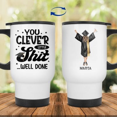 14 oz. White Travel Mug