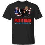 2P. Put it back biden, Black, Unisex T-Shirt