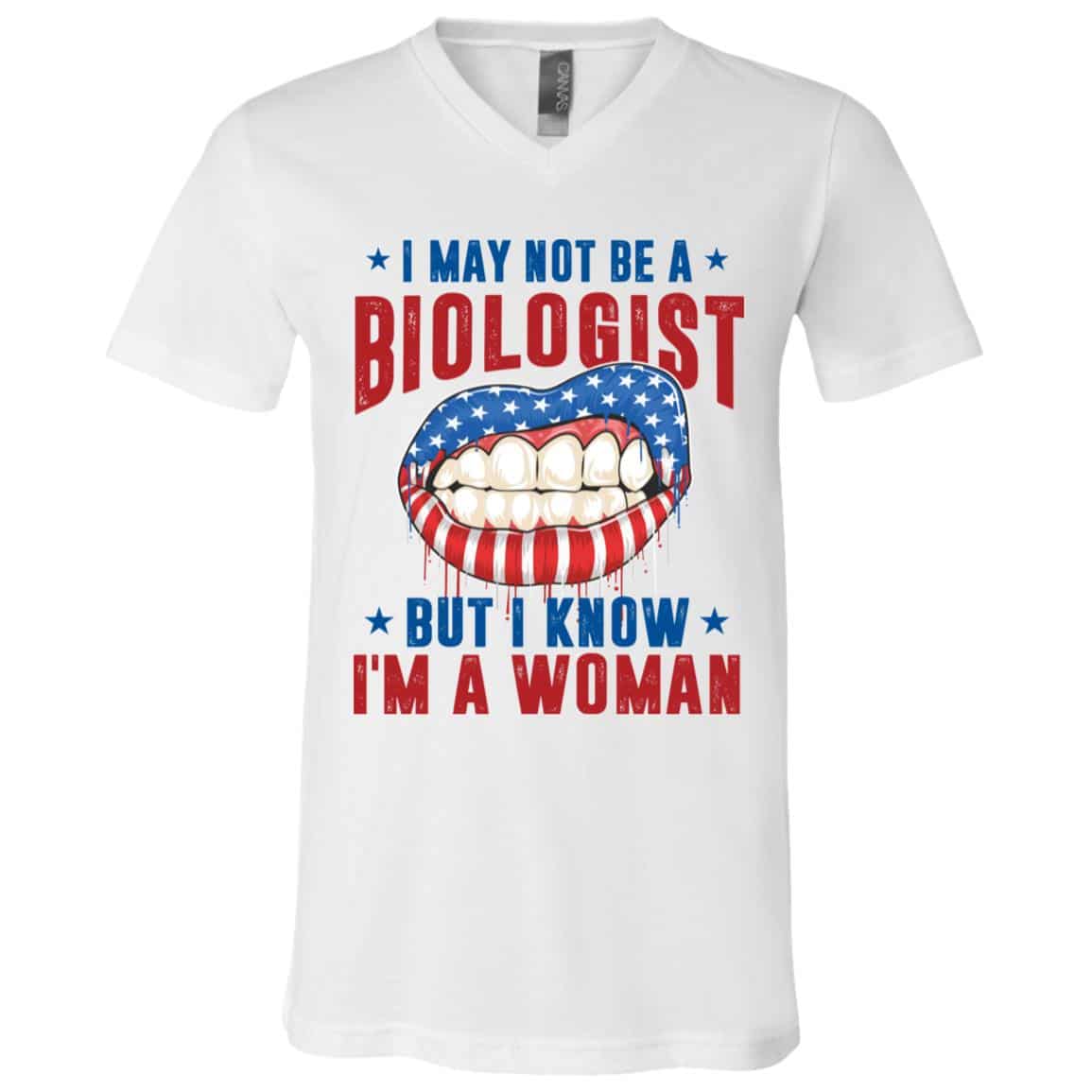 2Th. Not Be A Biologist 1, White, V-Neck T-Shirt