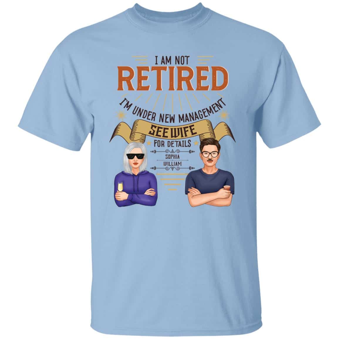 Personalized wife shirt, Light Blue, Unisex T-Shirt
