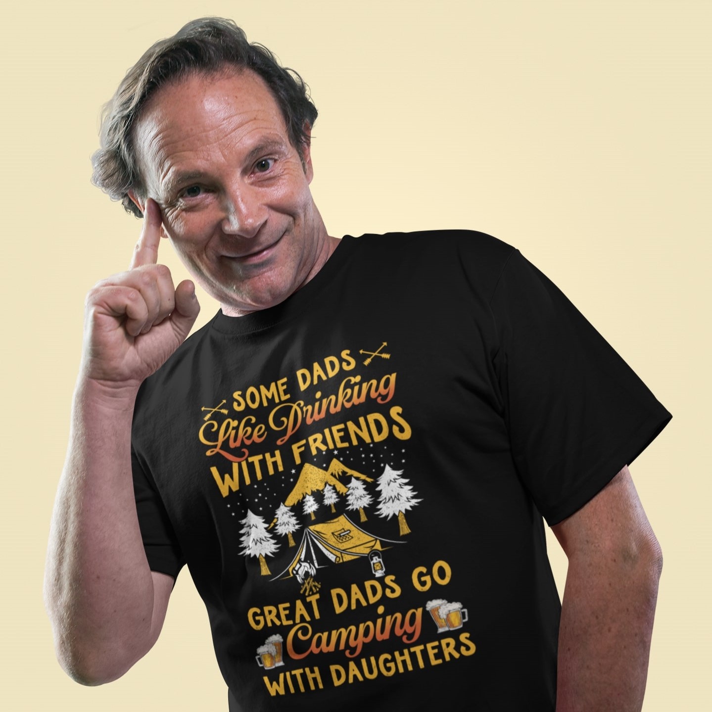 Alternative view of Some Dads Like Drinking With Friends Great Dads Go Camping With Daughters T-Shirt - Fathers Day Gift for Dad