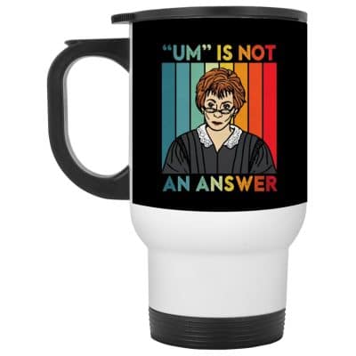 14 oz. White Travel Mug