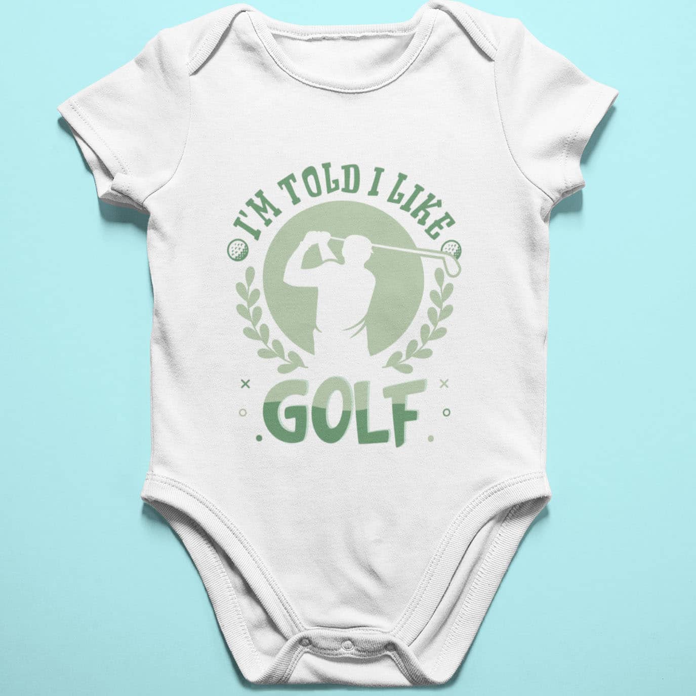 Alternative view of I'm Told I Like Golf Funny Baby Onesie - Baby Toddlers Bodysuit - Father's Day Gift for New Dad