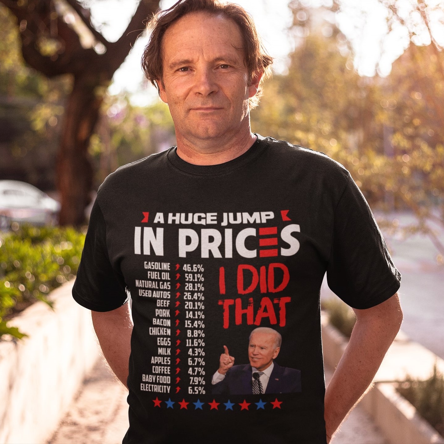 Alternative view of Biden Huge Jump in Prices Funny Shirt  - Bidenflation Gas Price T-Shirt