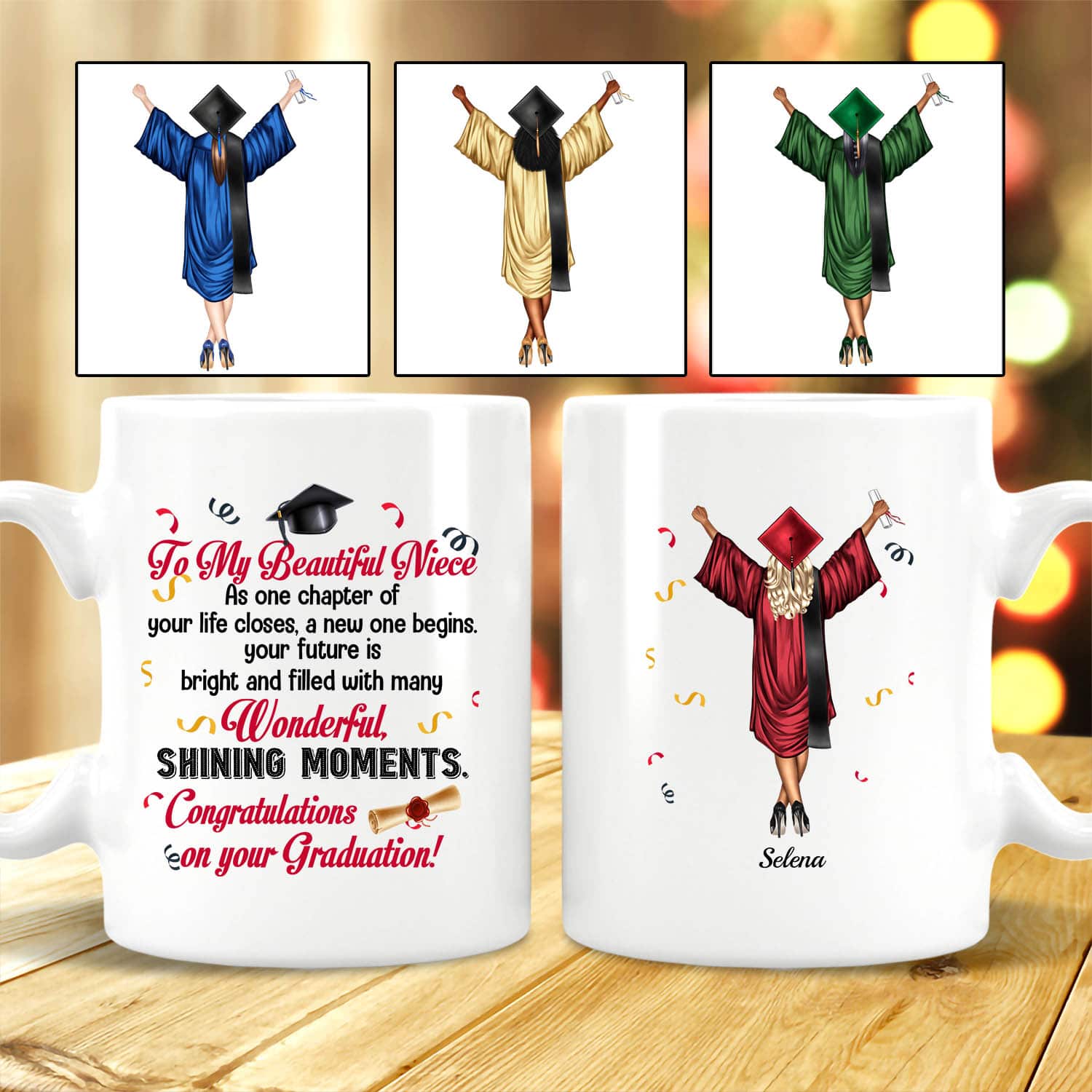 Alternative view of Personalized As One Chapter Of Your Life Closes A New One Begins Two Sided Coffee Mug Cups
