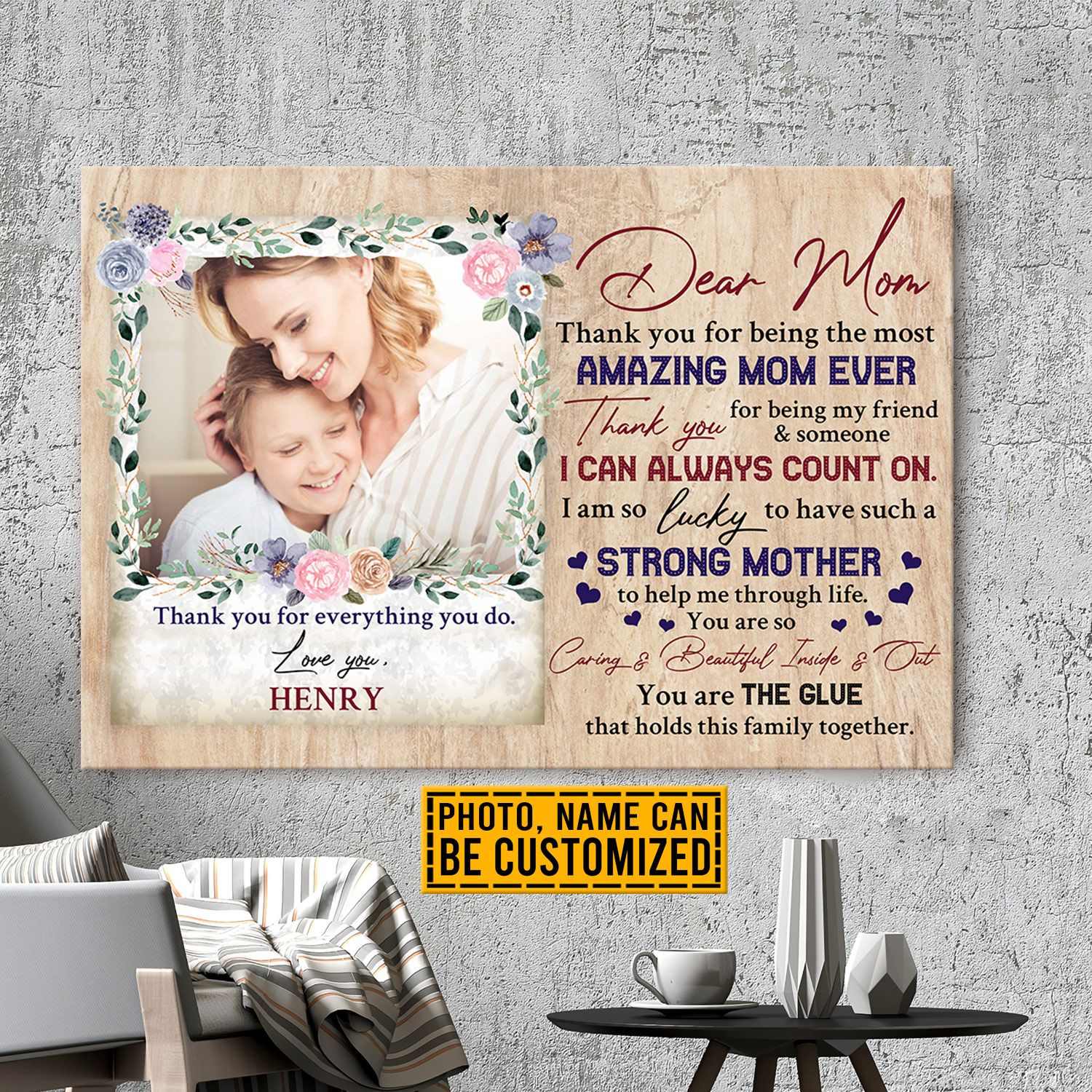 5VT. Dear Mom Thank You For Being canvas mk2