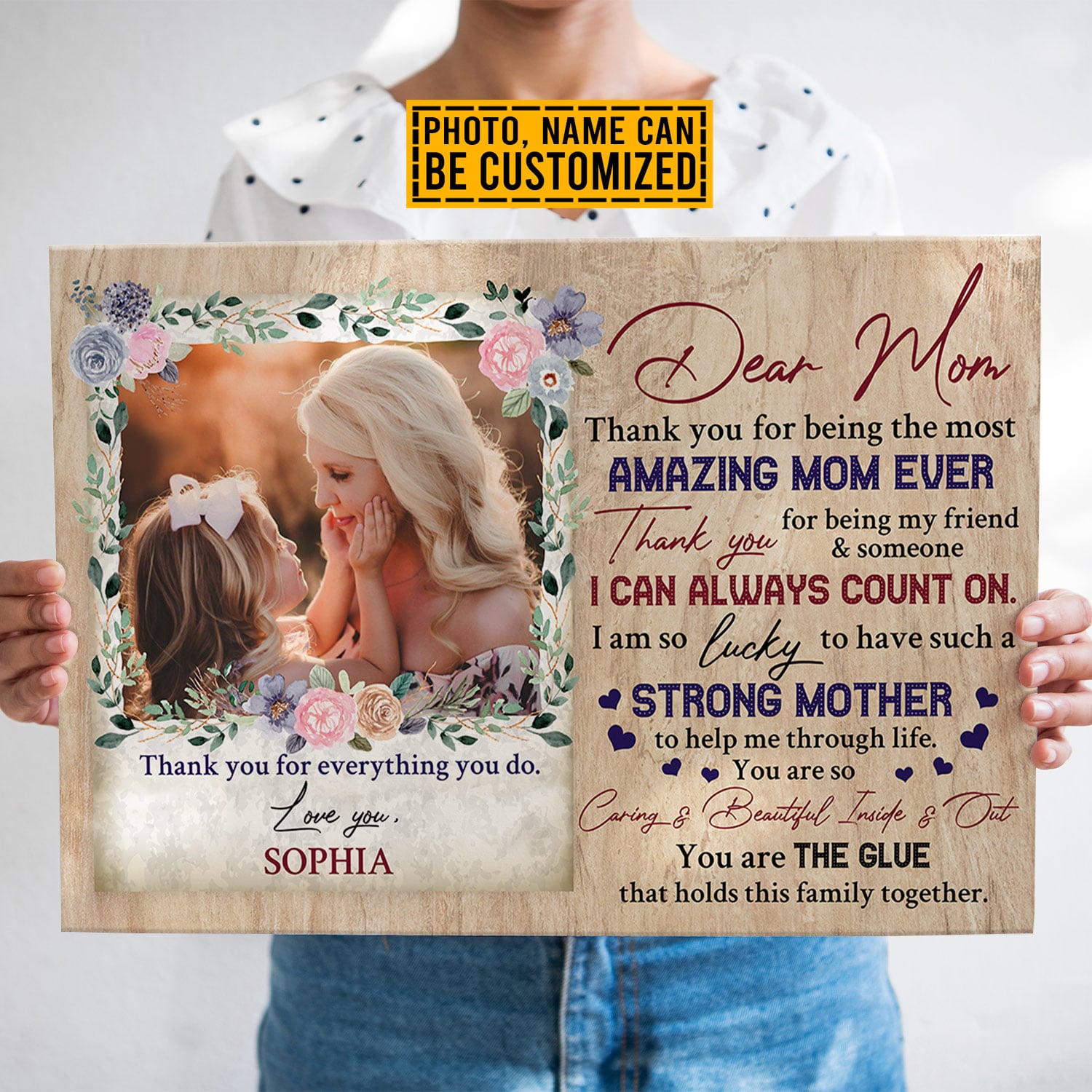 5VT. Dear Mom Thank You For Being canvas mk3