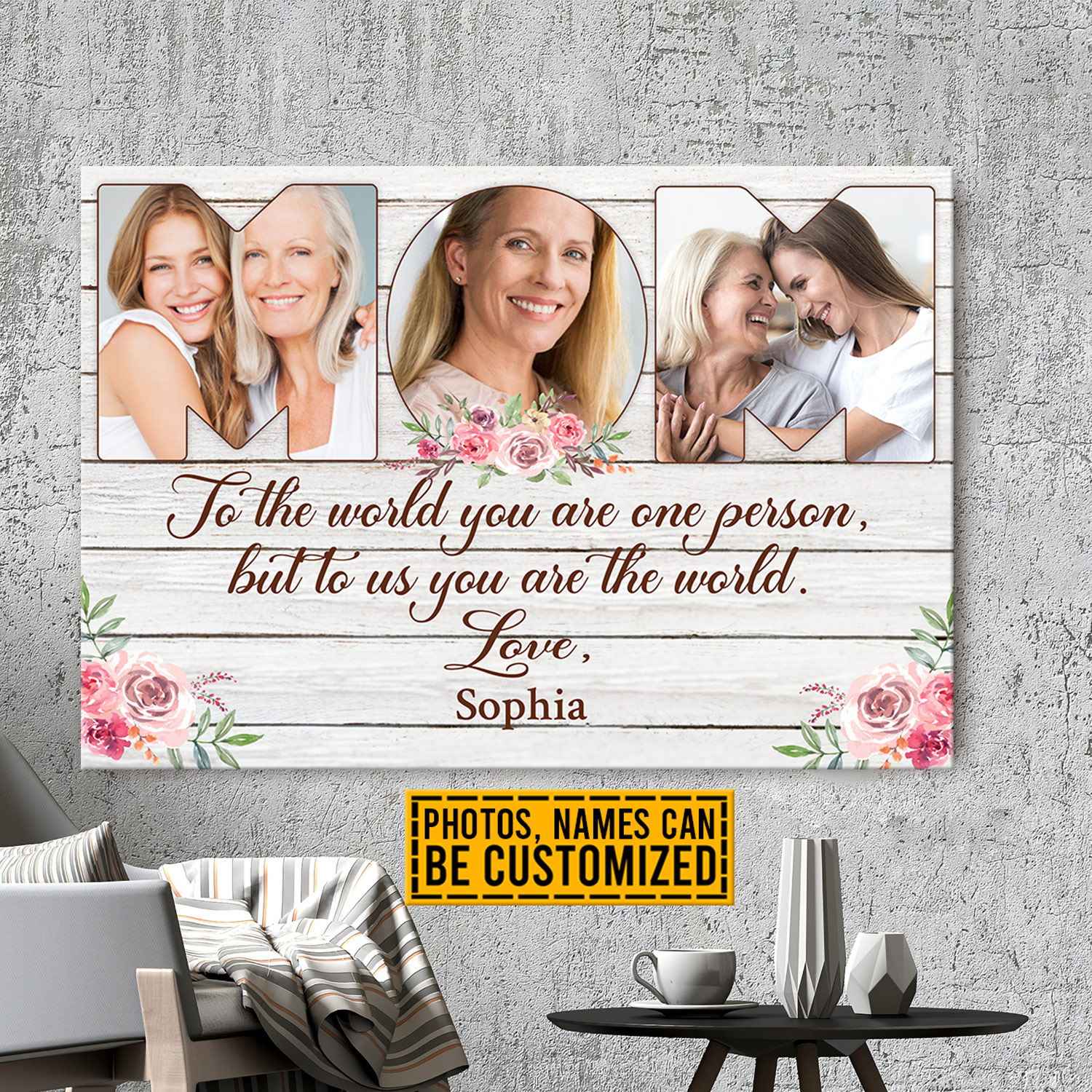 1VT. Mom To The World canvas mk1