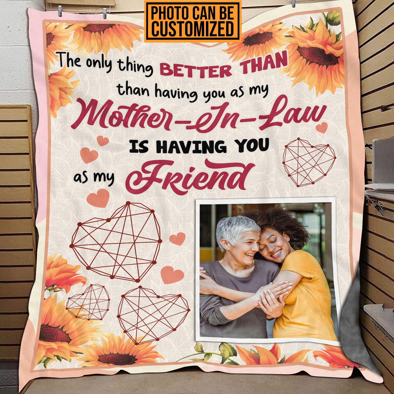 Personalized Photo The Only Thing Better Having You as Mother-in-Law Blanket - Mother in Law Mothers Day or Birthday Gifts