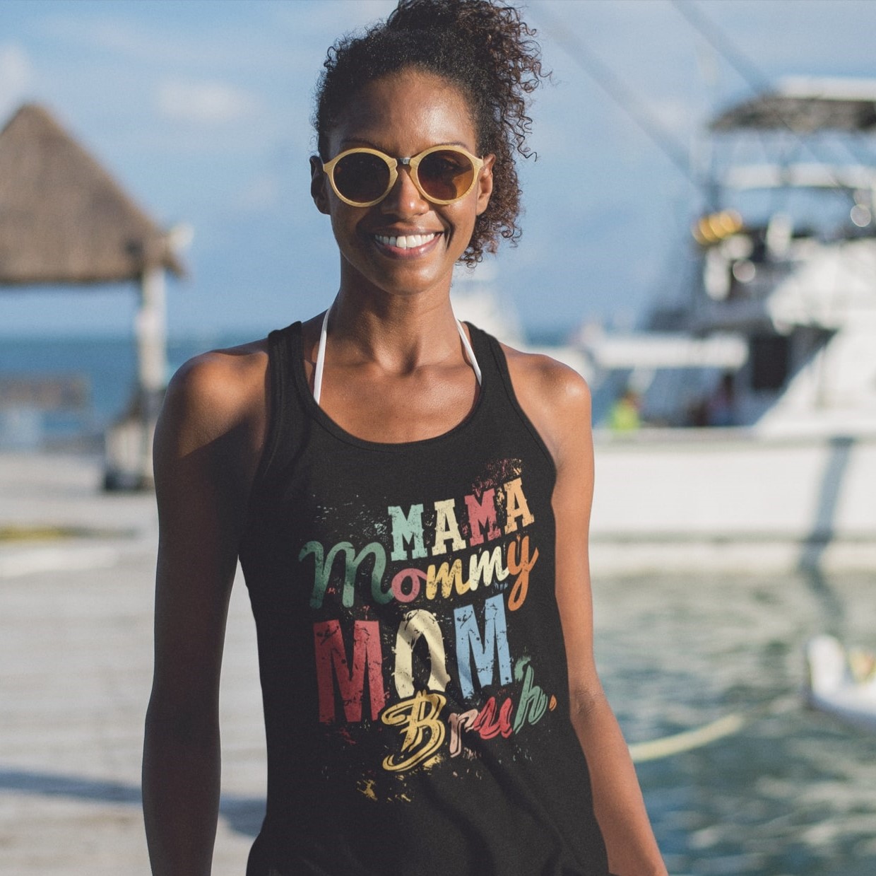 Alternative view of Mama Mommy Mom Bruh Mom Tank Top Tee - Funny Gift for Mom