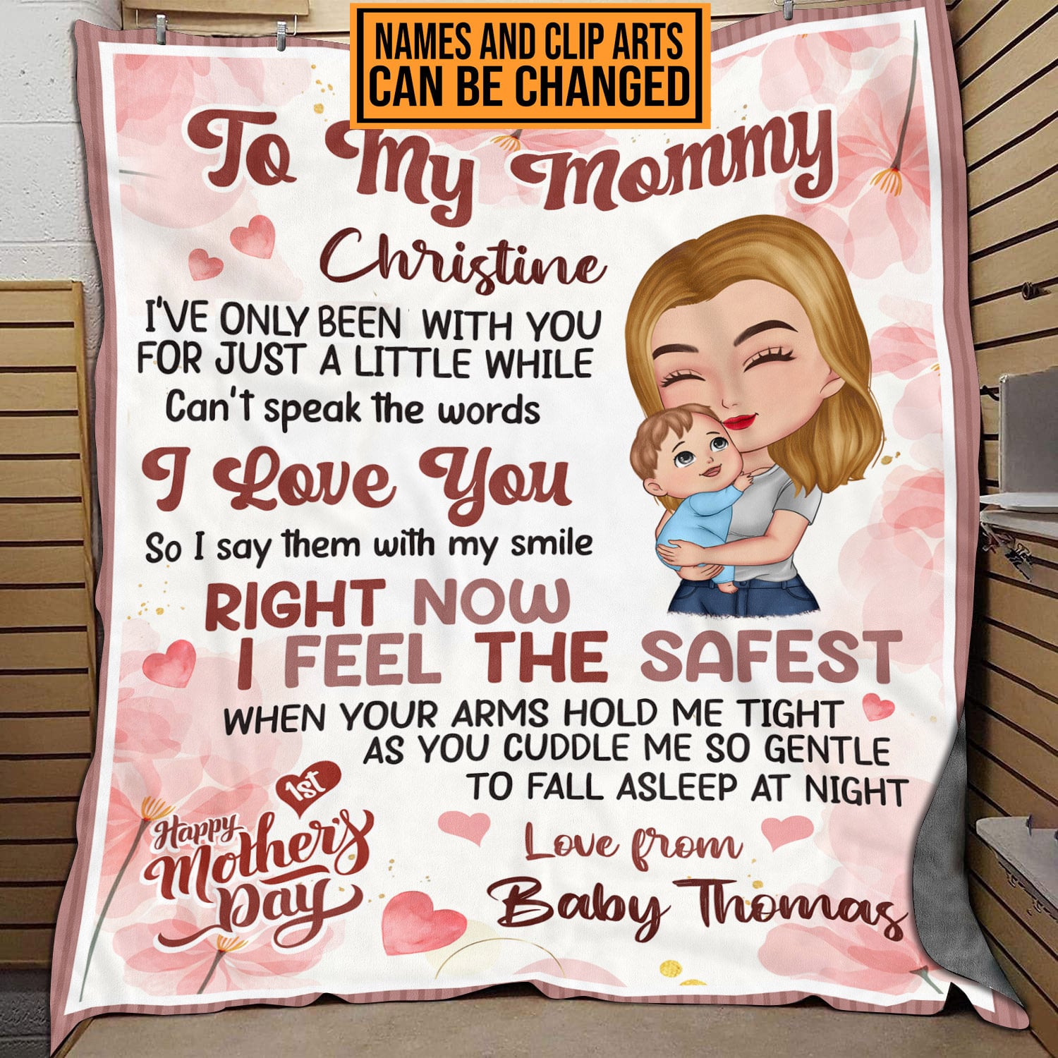 Personalized To My Mommy I've Only Been With You For Just A Little While First Mom Fleece Blanket - Throw Blanket