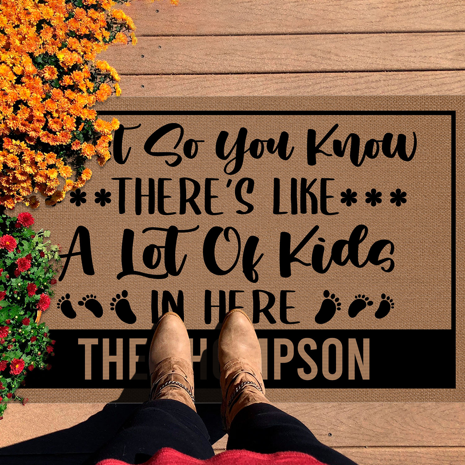 2VT. Just So You Know-sample design Doormat mockup 7