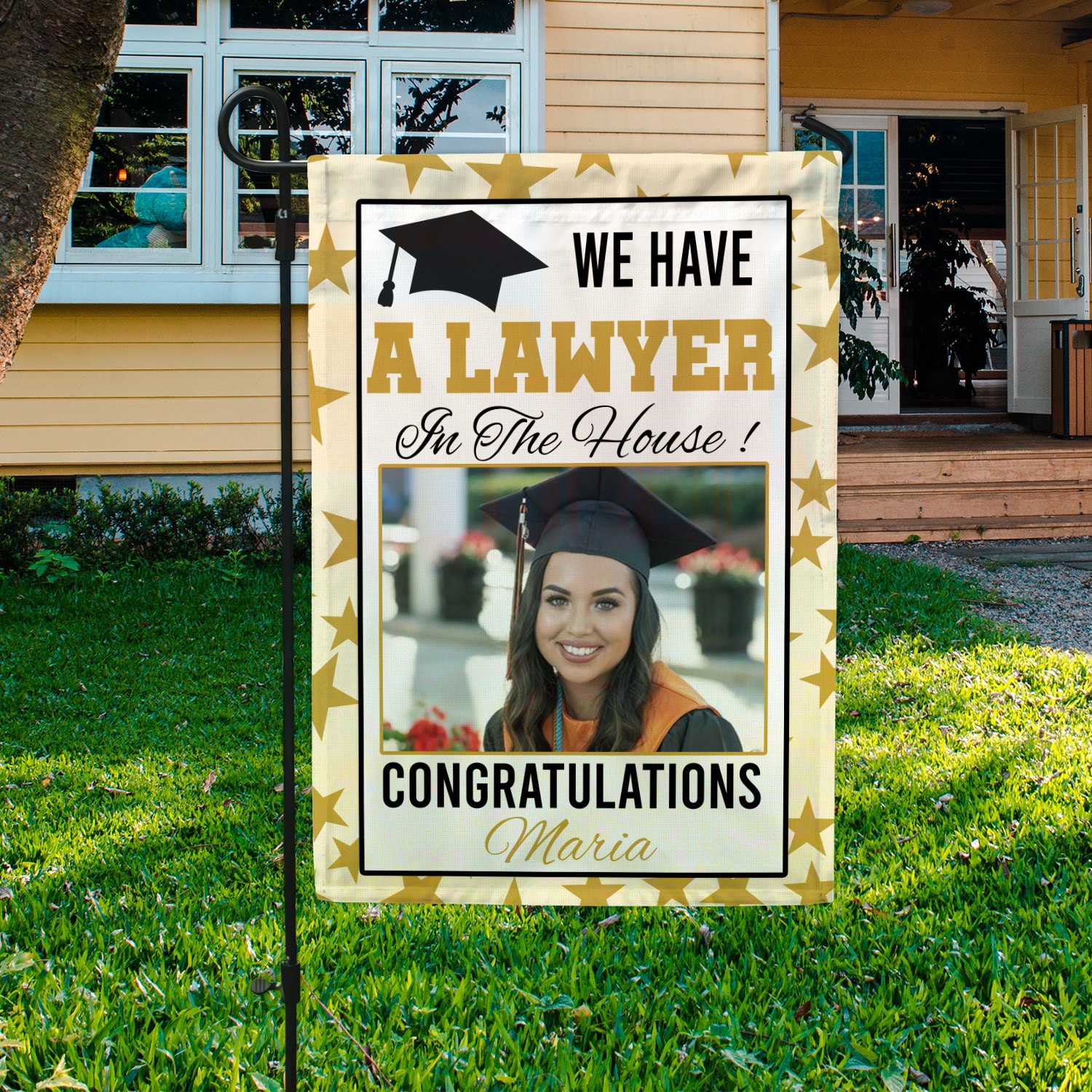 5Th. Have A Doctor In The House- sample design Garden Flag Mockup 3